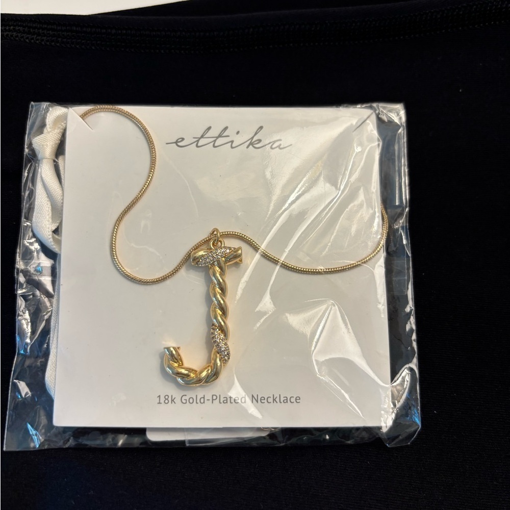 Ettika Women’s J 18k Gold Plated Necklace NWT